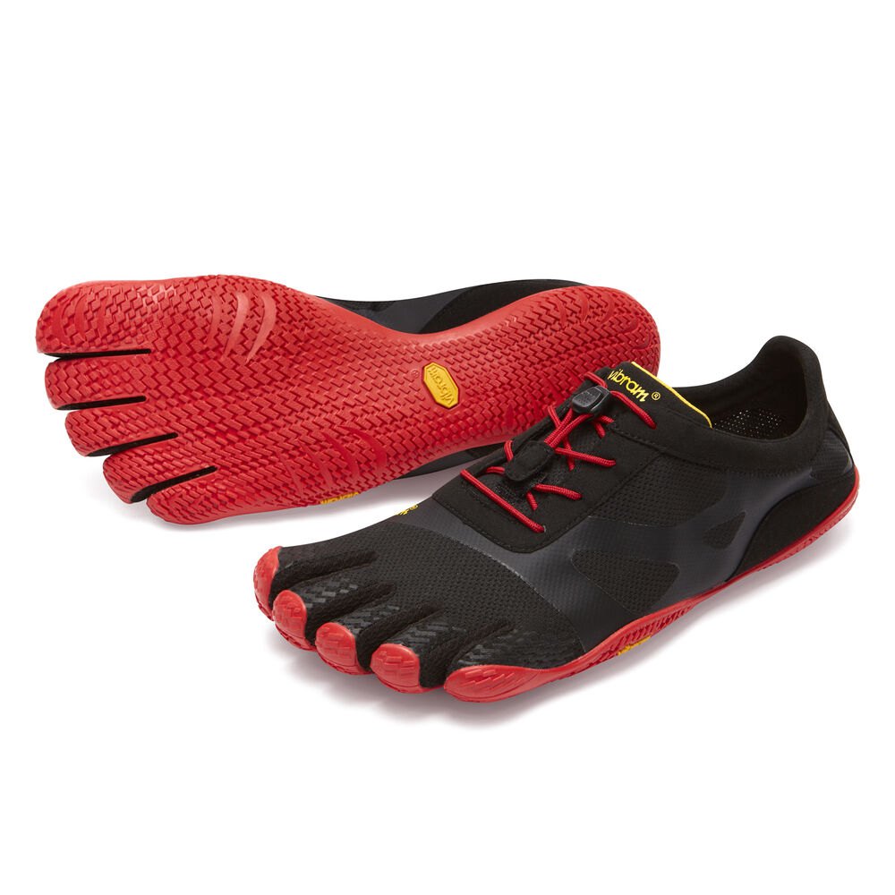 Vibram Five Fingers Mens KSO EVO - Training Shoes Black/Red - FLM810397